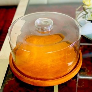 Glass Covered Cake Stand